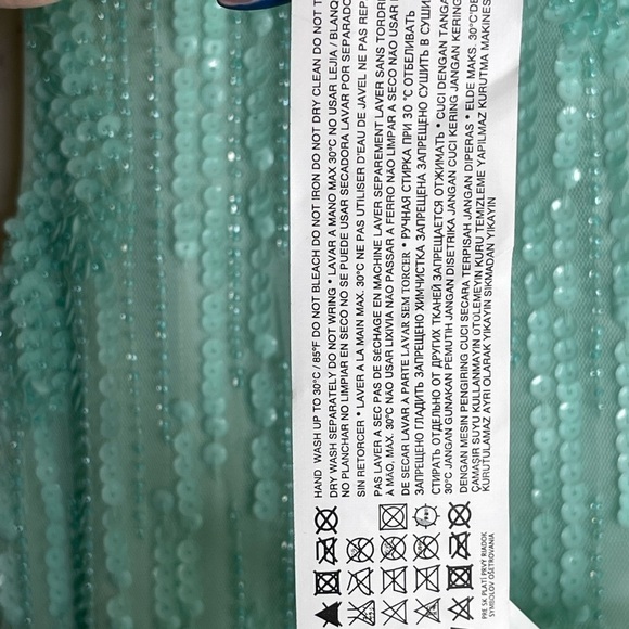 MANGO MNG Suit Floor Length Sequin Beaded Sheer Overlay Gown Dress - D20 - Picture 8 of 8